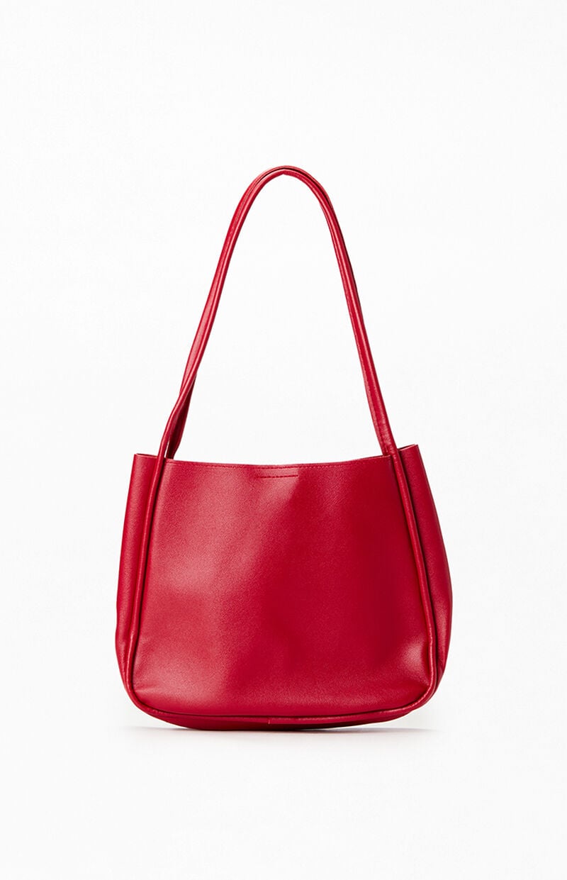 Faux Leather Mini Bucket Tote Bag