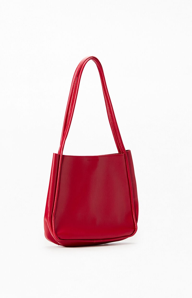 Faux Leather Mini Bucket Tote Bag