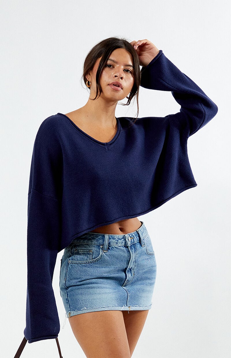 LA Hearts Effie Boxy Cropped Sweater