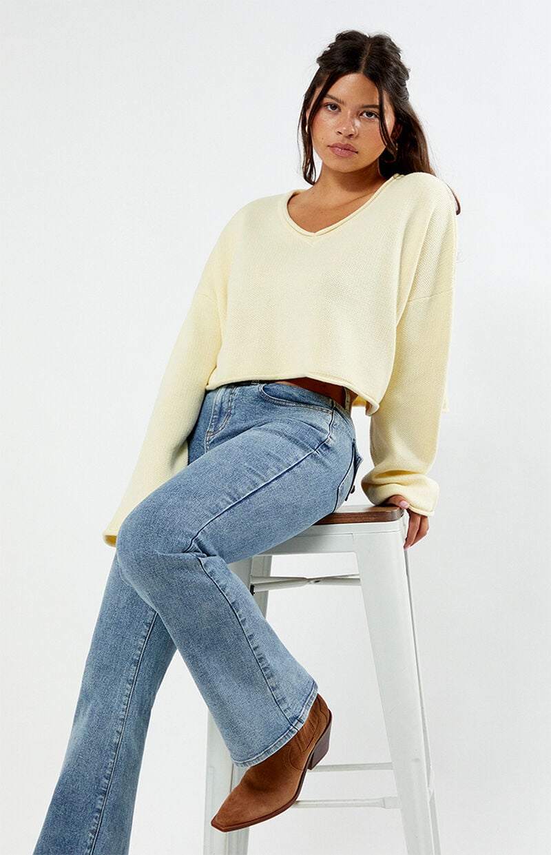LA Hearts Effie Boxy Cropped Sweater