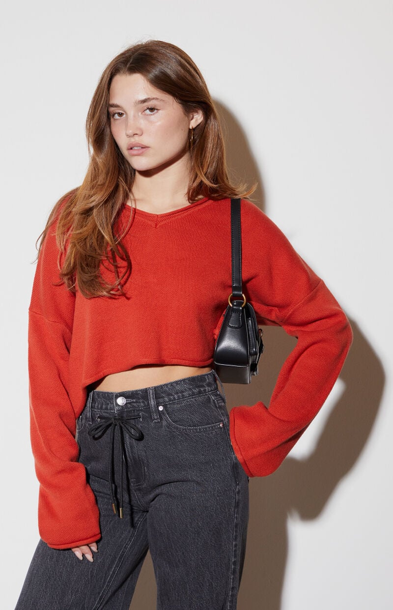 LA Hearts Effie Boxy Cropped Sweater