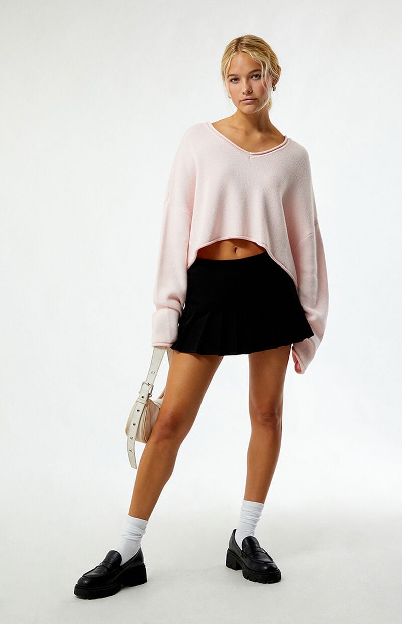 LA Hearts Effie Boxy Cropped Sweater