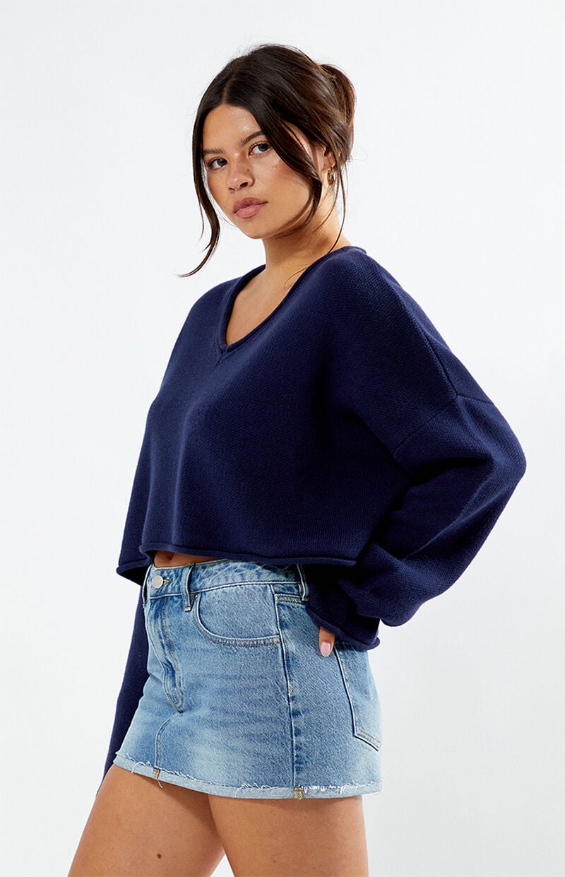 LA Hearts Effie Boxy Cropped Sweater