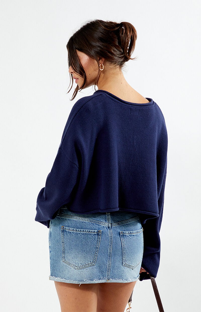 LA Hearts Effie Boxy Cropped Sweater