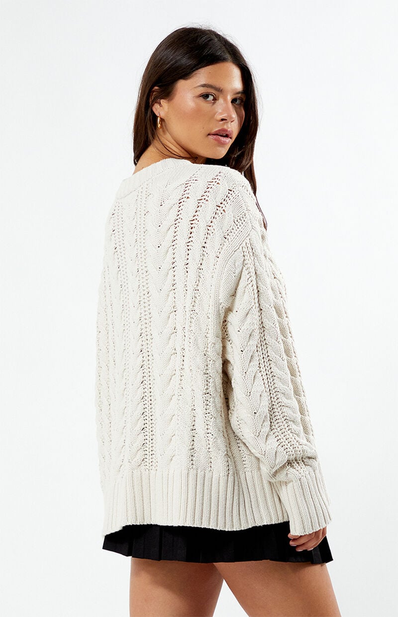 LA Hearts Rory Cable Knit Sweater