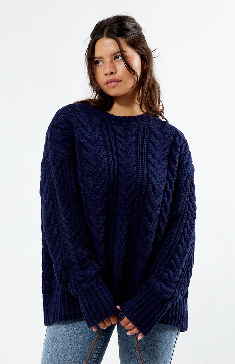 LA Hearts Rory Cable Knit Sweater