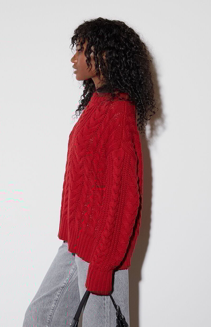 LA Hearts Rory Cable Knit Sweater