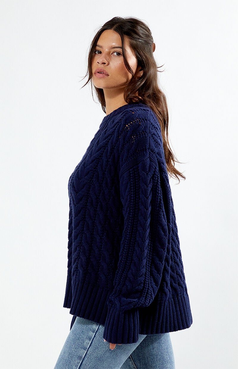 LA Hearts Rory Cable Knit Sweater