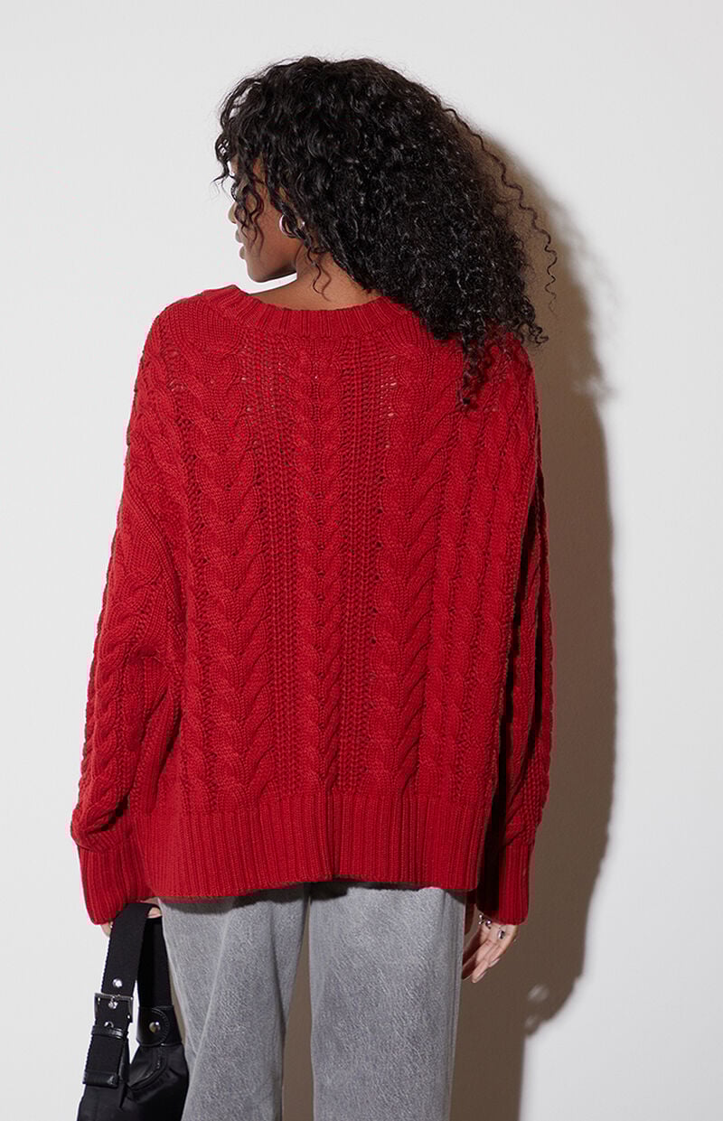 LA Hearts Rory Cable Knit Sweater