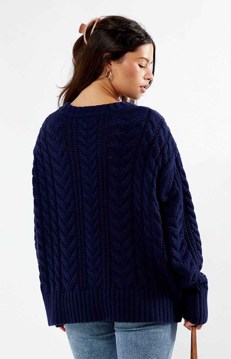 LA Hearts Rory Cable Knit Sweater