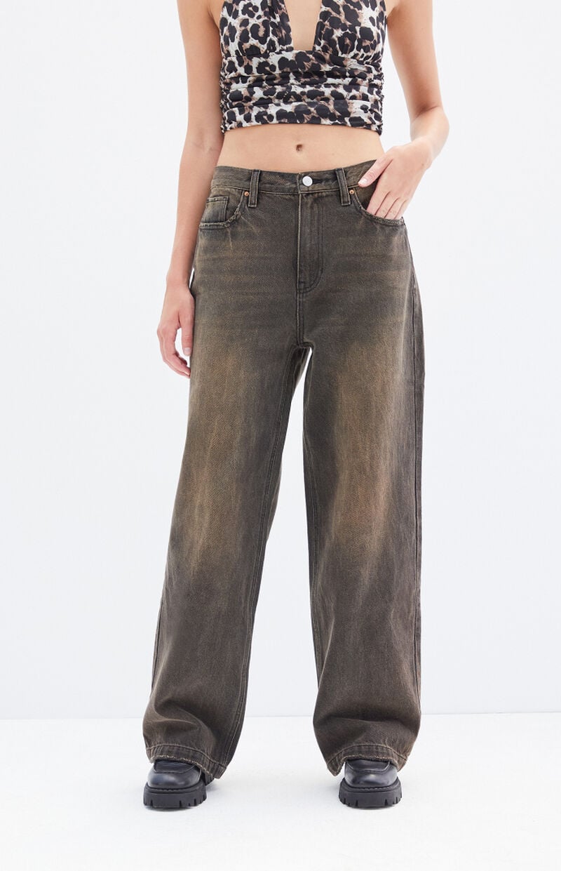 Cali Brown Tint Baggy Boyfriend Jeans