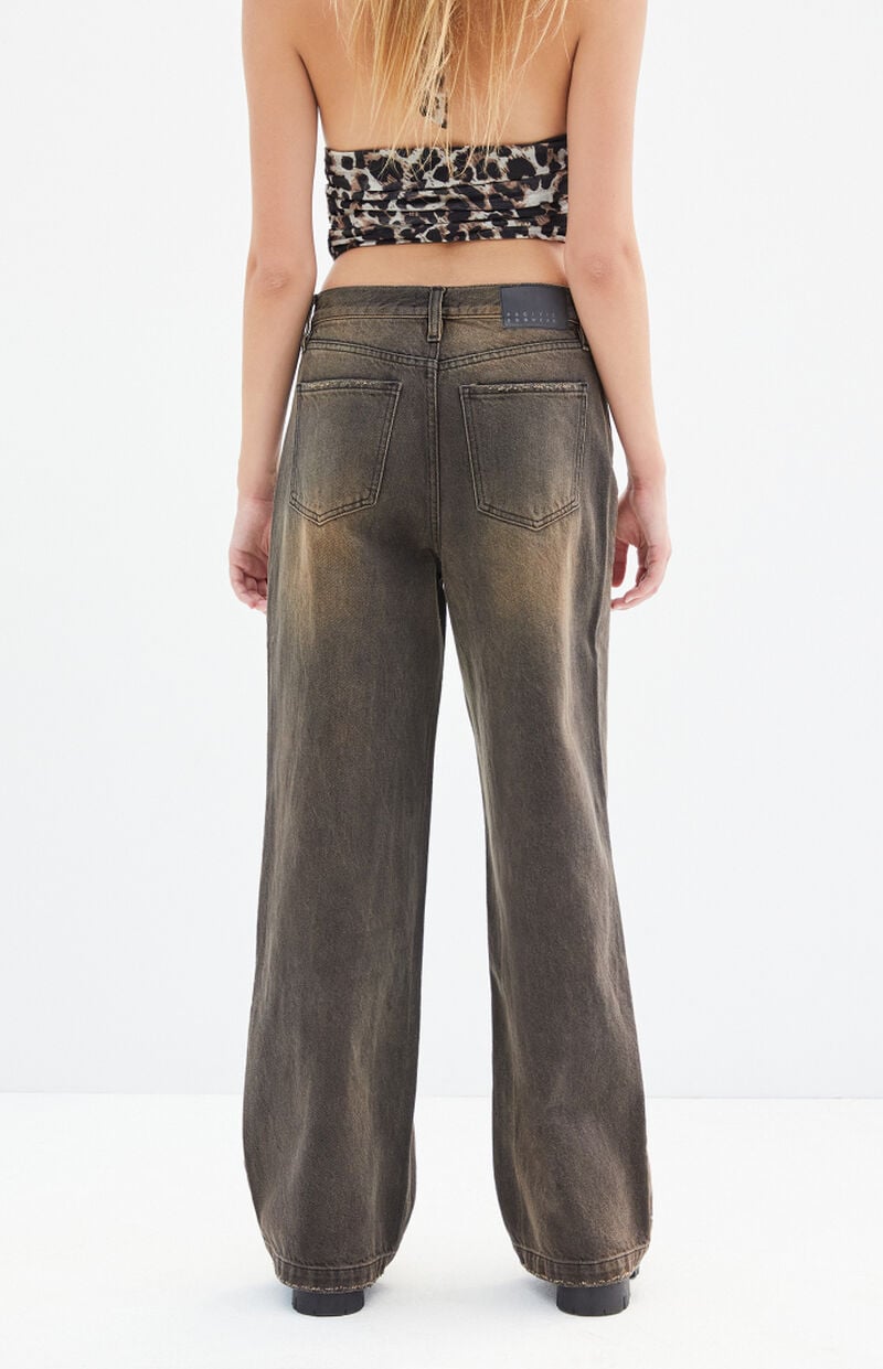 Cali Brown Tint Baggy Boyfriend Jeans