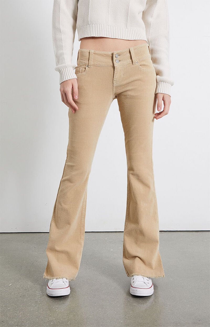 Brown Corduroy Low Rise Bootcut Jeans