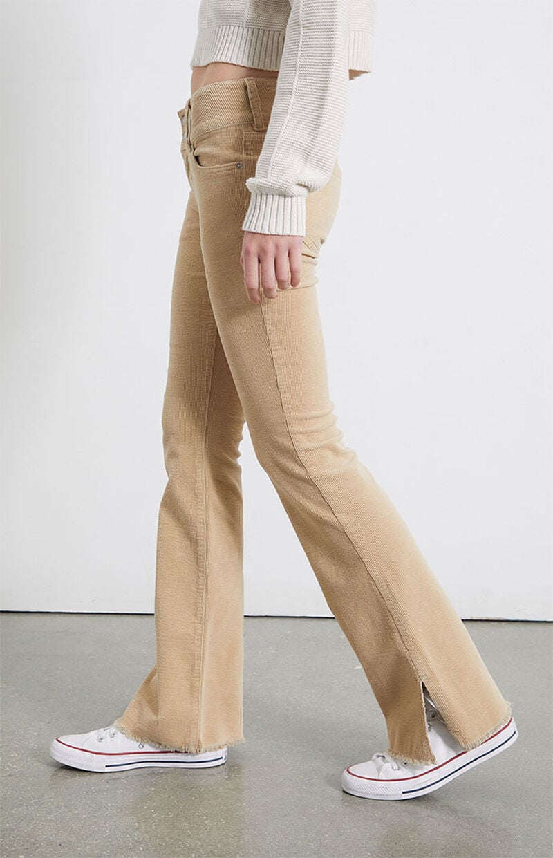 Brown Corduroy Low Rise Bootcut Jeans