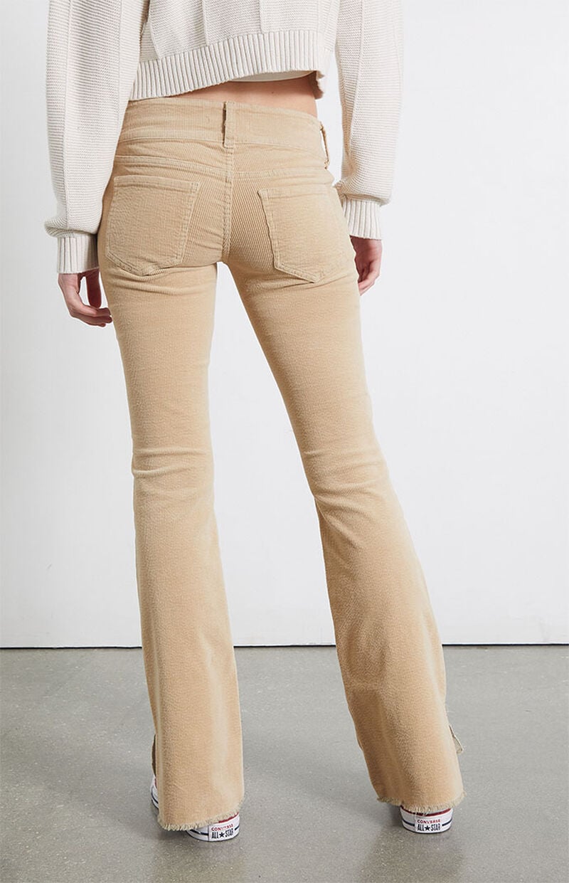 Brown Corduroy Low Rise Bootcut Jeans