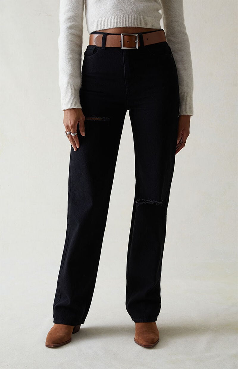 Eco Black Ripped '90s Boyfriend Jeans