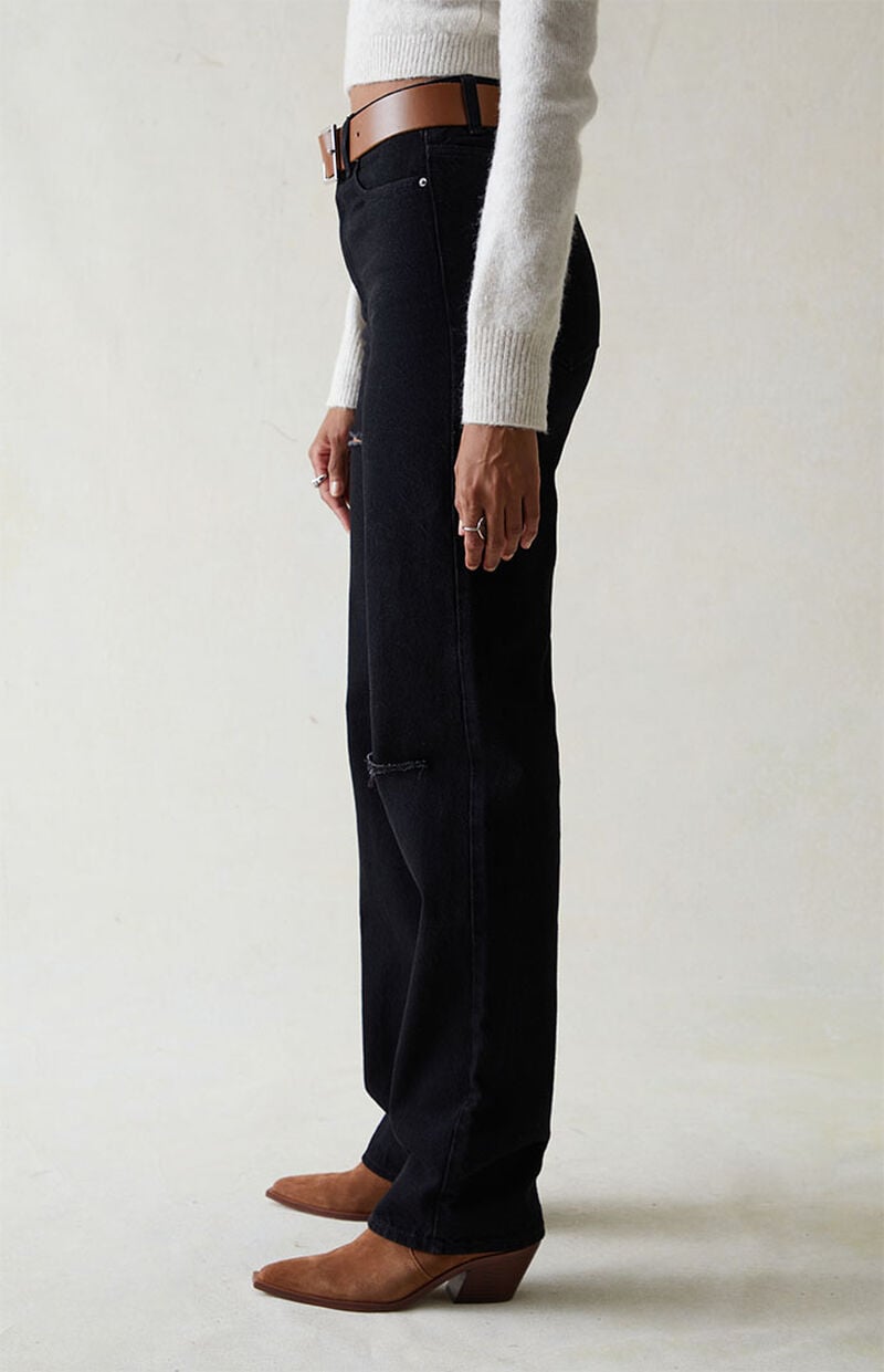 Eco Black Ripped '90s Boyfriend Jeans