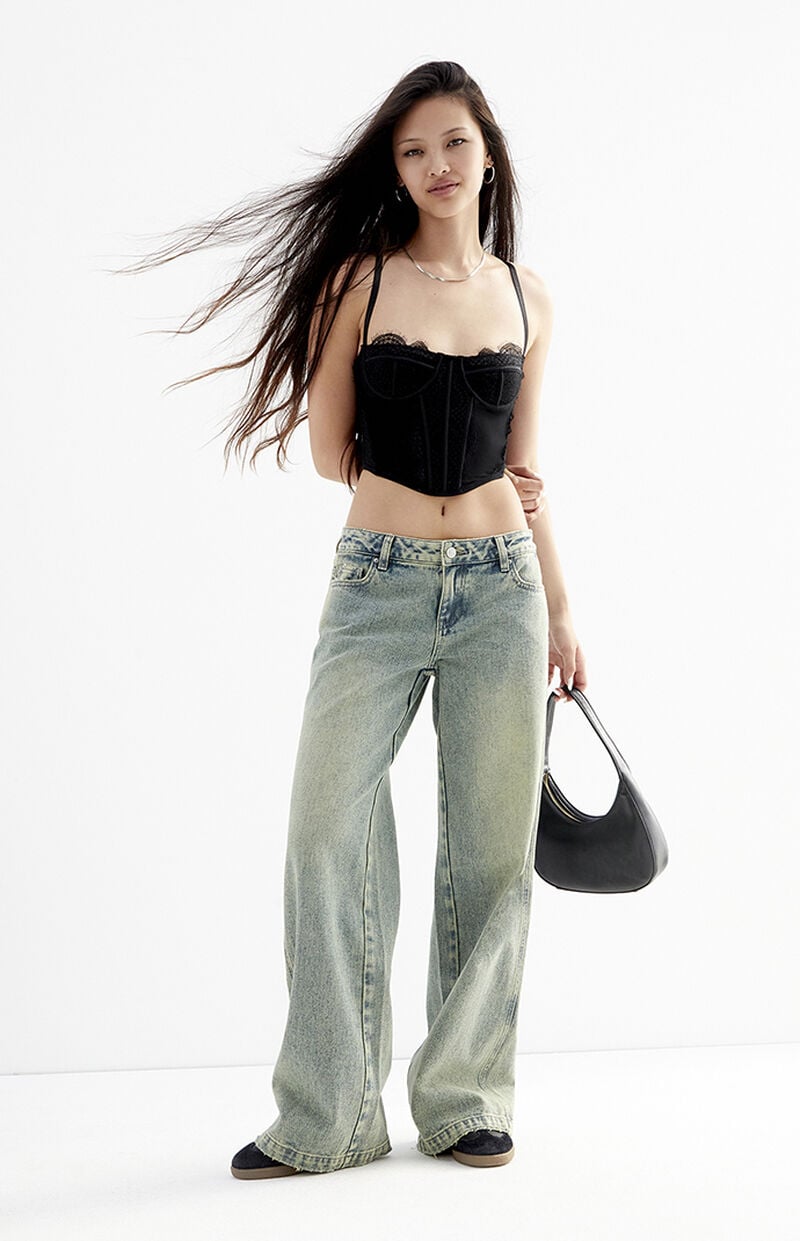 Casey Medium Indigo Tint Low Rise Baggy Jeans