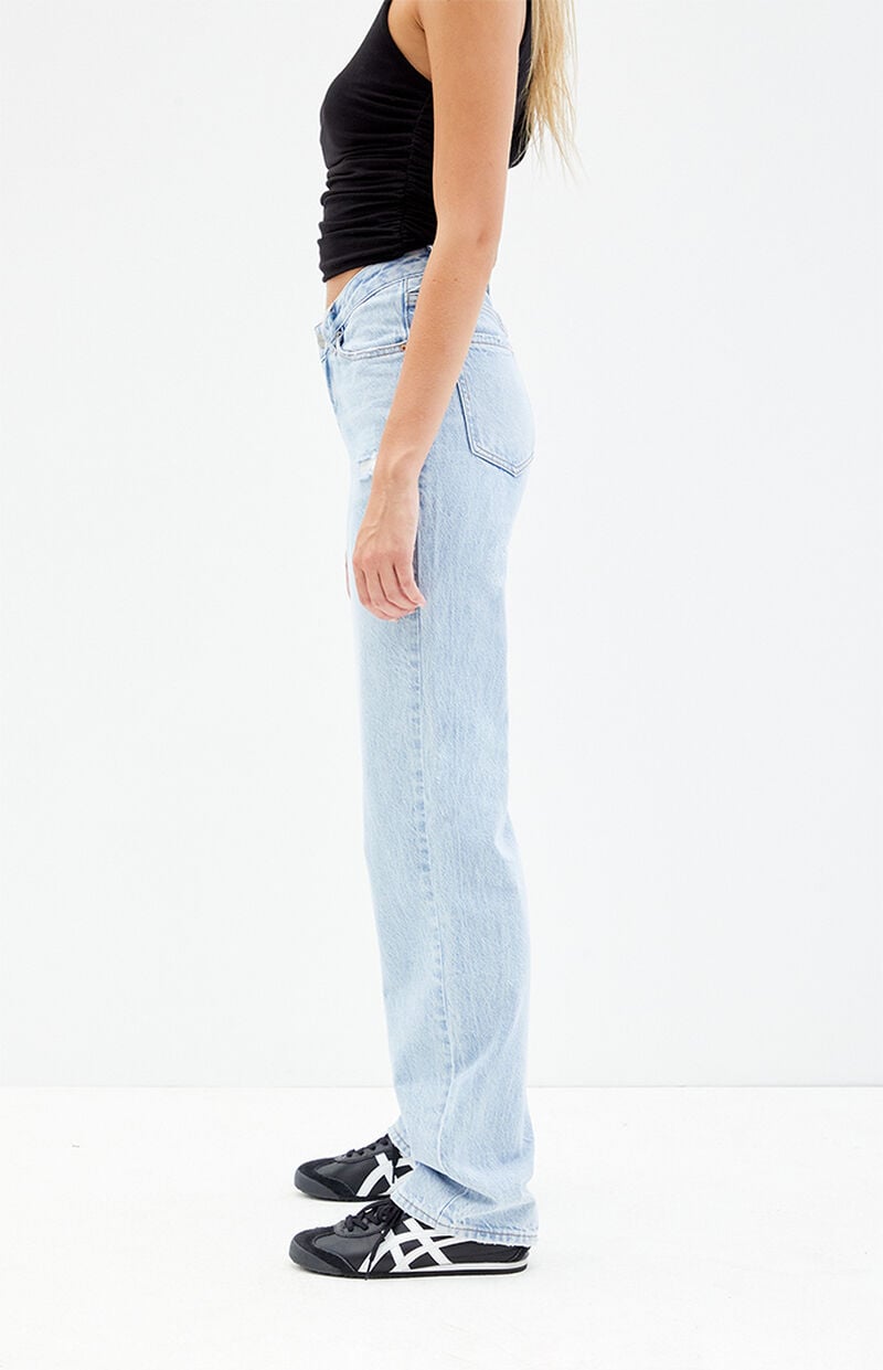 Light Indigo V-Dip '90s Boyfriend Jeans