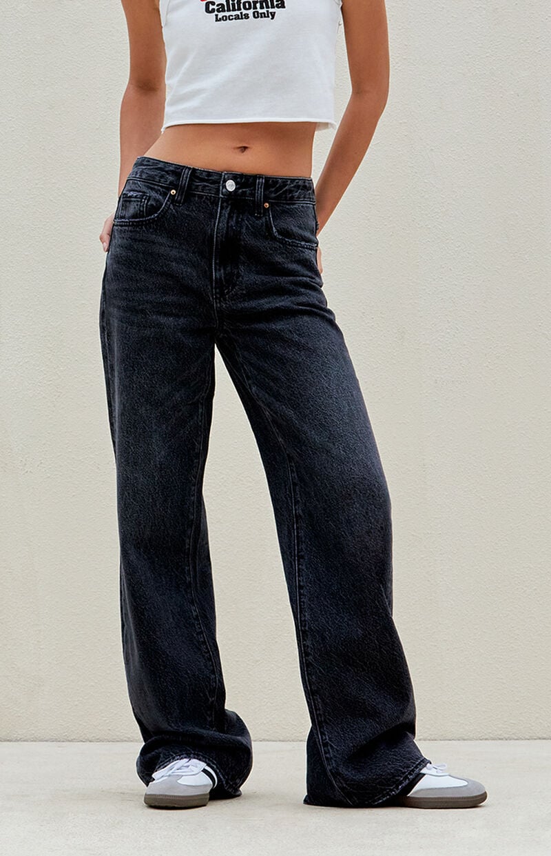 Black High Waisted Girlfriend Jeans