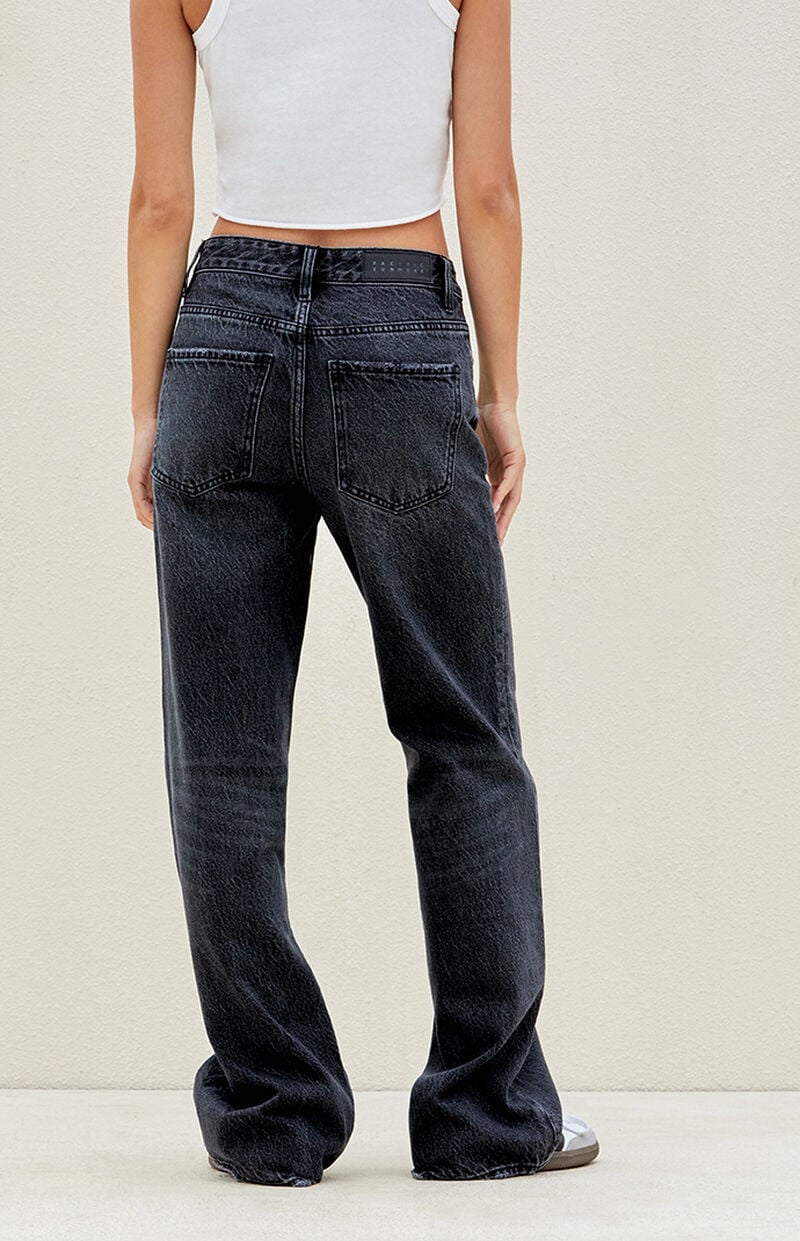 Black High Waisted Girlfriend Jeans
