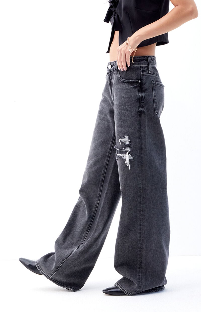 Casey Black Ripped Low Rise Baggy Jeans