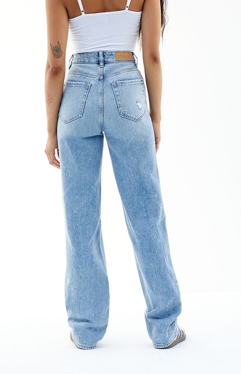 Light Indigo Ripped '90s Boyfriend Jeans