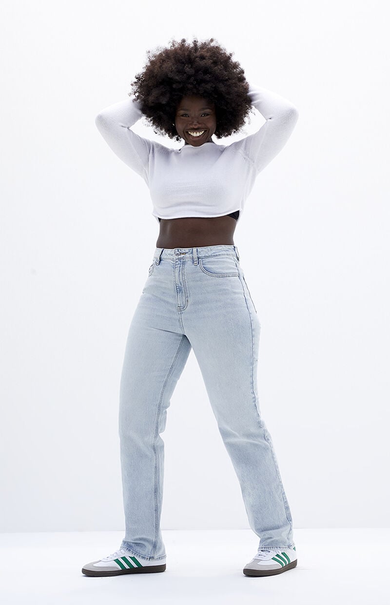 Stretch Light Indigo '90s Boyfriend Jeans