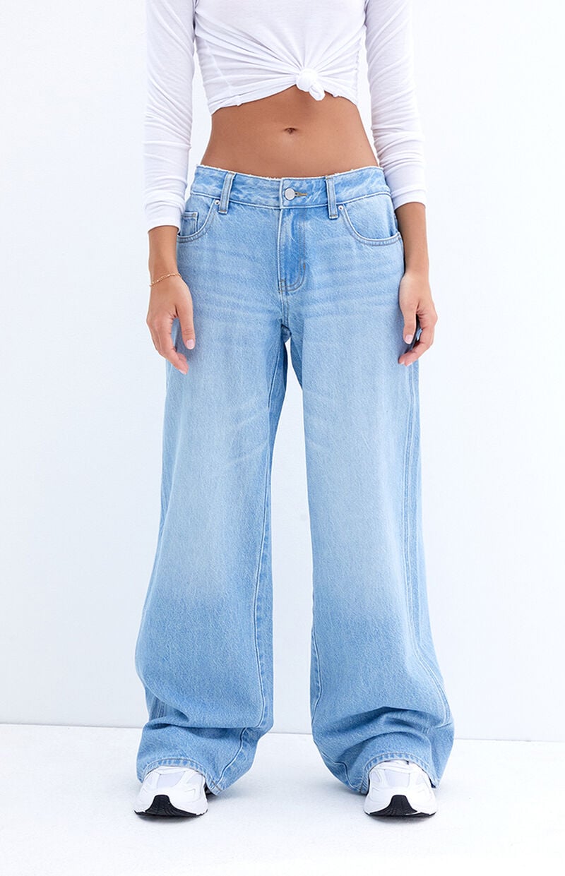 Casey Light Indigo Low Rise Baggy Jeans