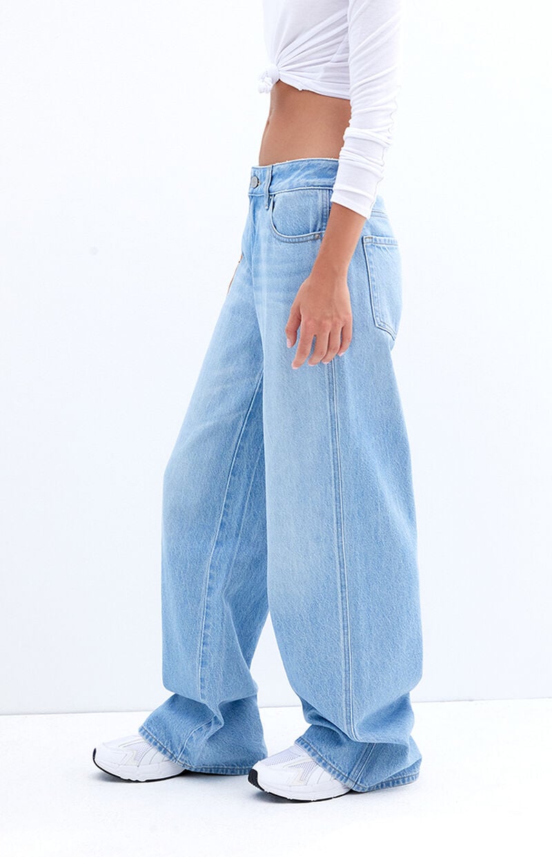 Casey Light Indigo Low Rise Baggy Jeans