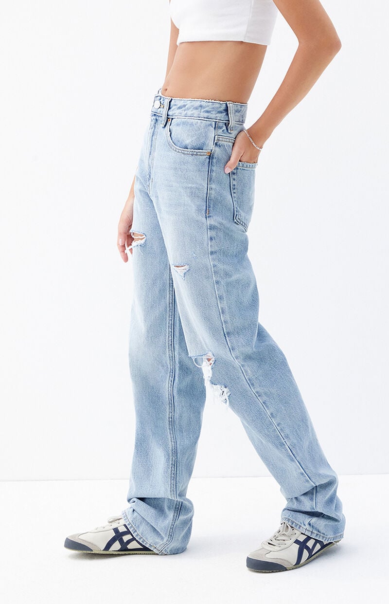 Light Indigo Ripped '90s Boyfriend Jeans