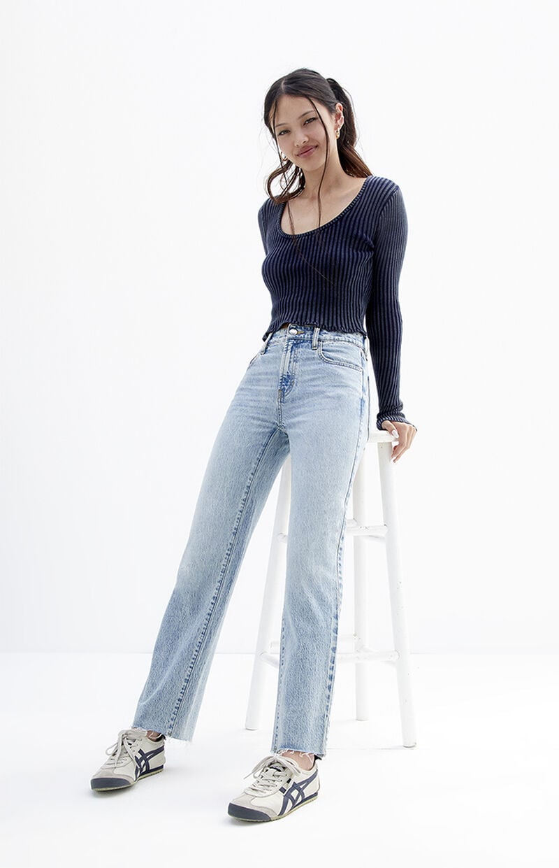 Stretch Medium Indigo '90s Straight Leg Jeans