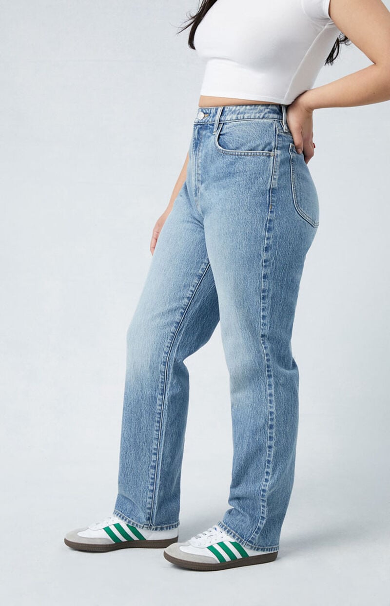 Stretch Medium Indigo Curve Dad Jeans