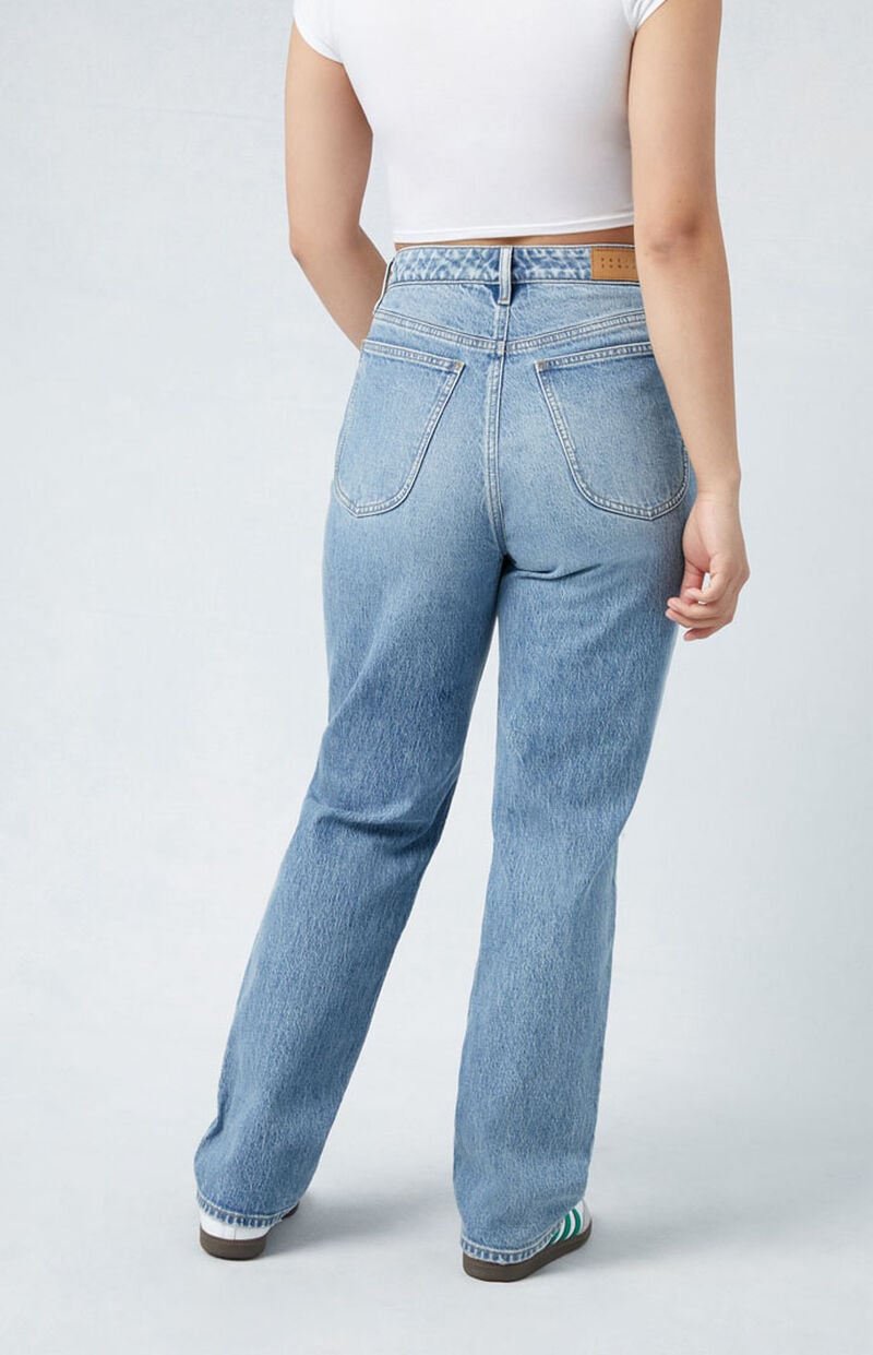 Stretch Medium Indigo Curve Dad Jeans