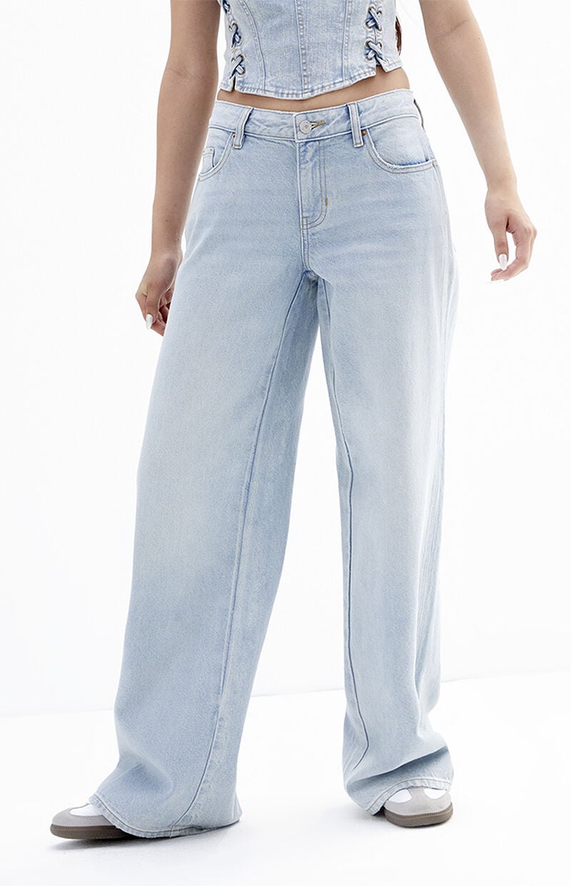 Casey Light Indigo Low Rise Baggy Jeans