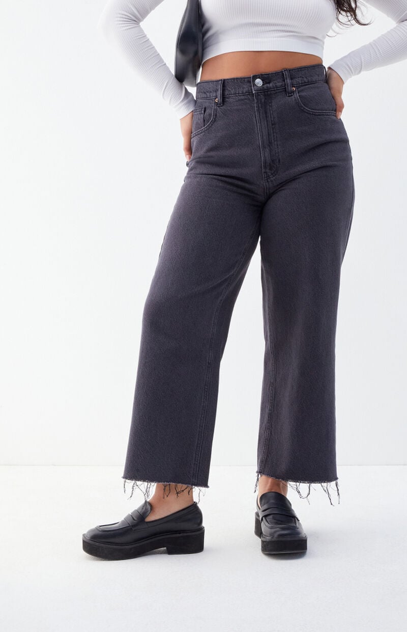 Nora Black Cropped Wide Leg Jeans