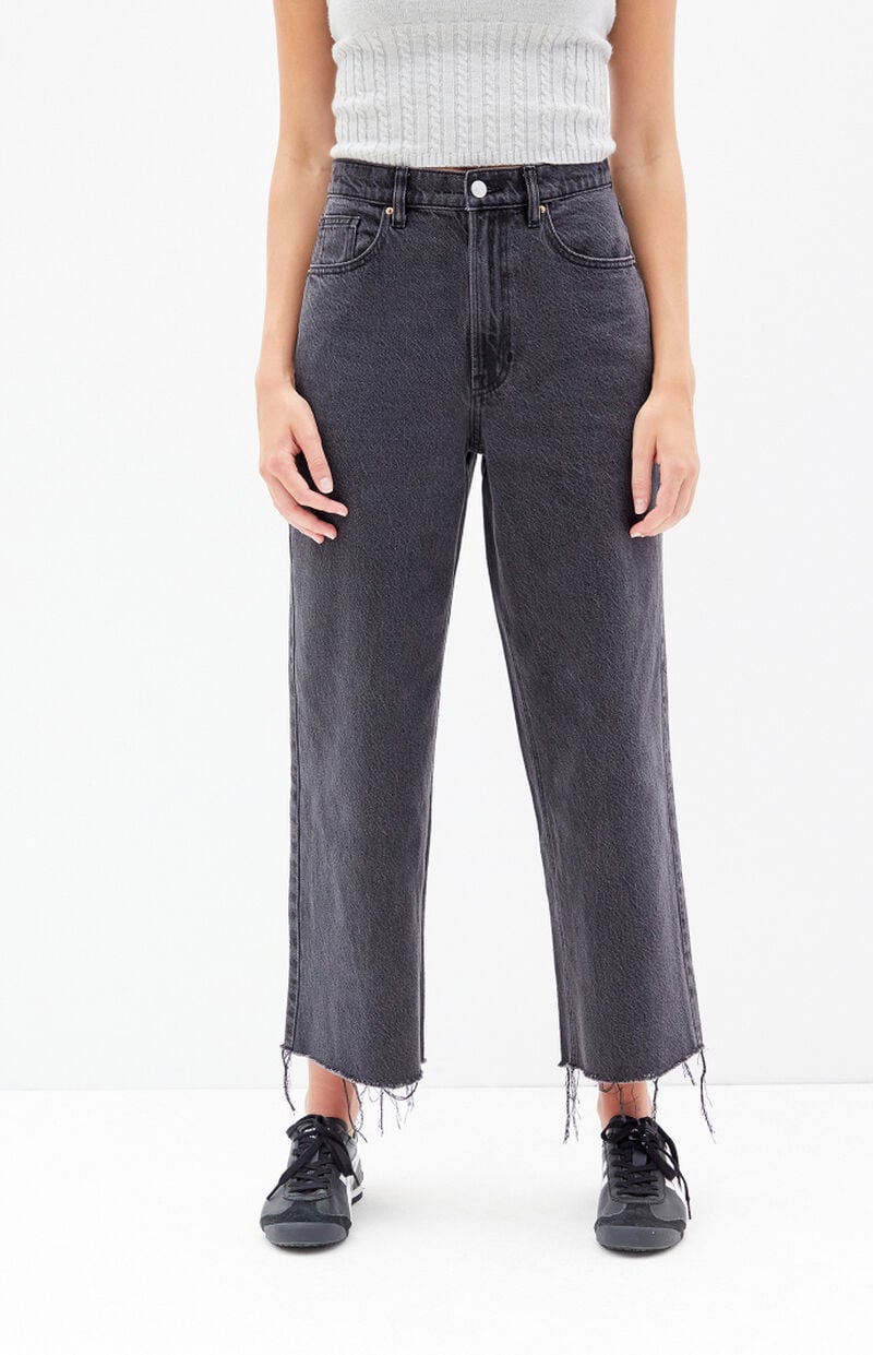 Nora Black Cropped Wide Leg Jeans