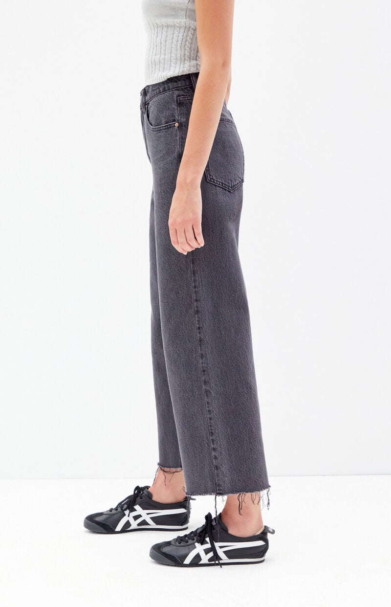 Nora Black Cropped Wide Leg Jeans