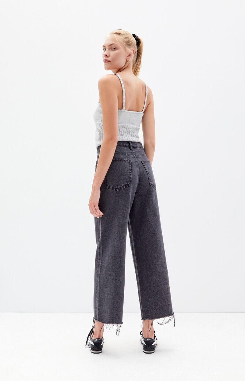 Nora Black Cropped Wide Leg Jeans