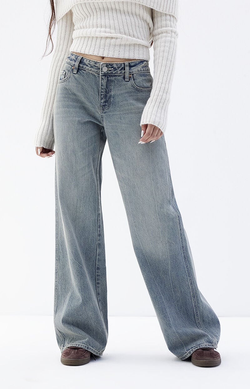 Casey Medium Indigo Tint Low Rise Baggy Jeans