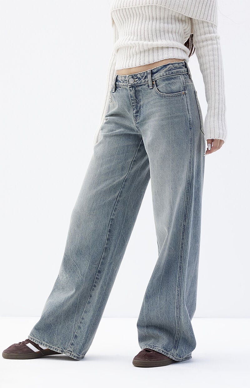 Casey Medium Indigo Tint Low Rise Baggy Jeans