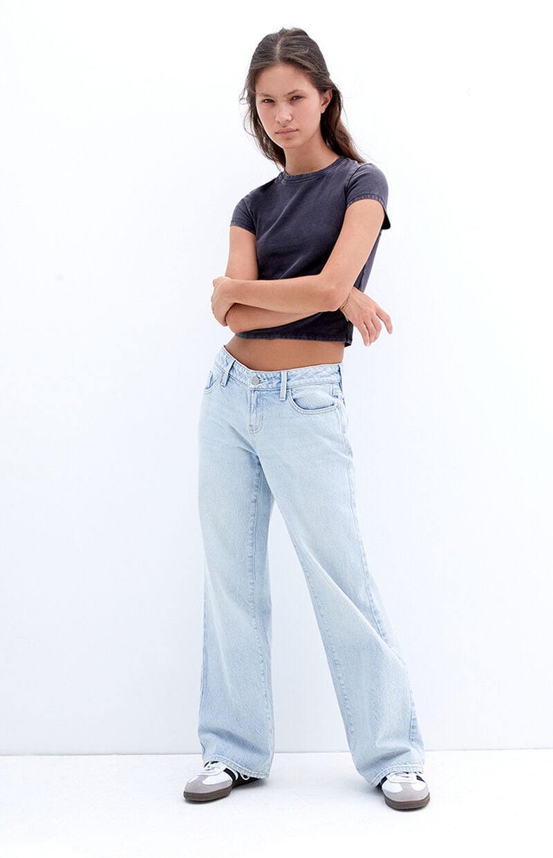 Light Indigo Low Rise Girlfriend Jeans