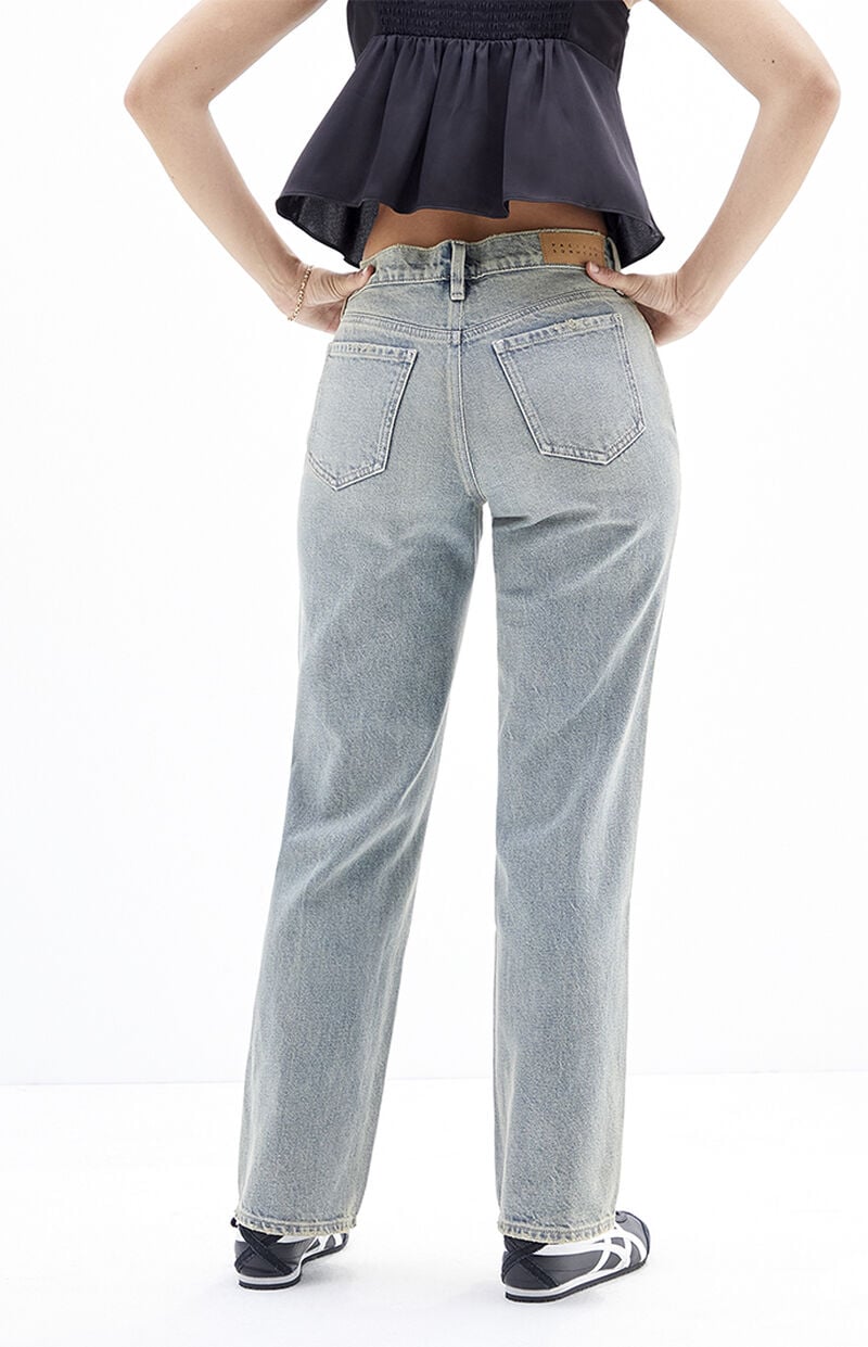 Jordyn Medium Indigo Low Rise Straight Leg Jeans