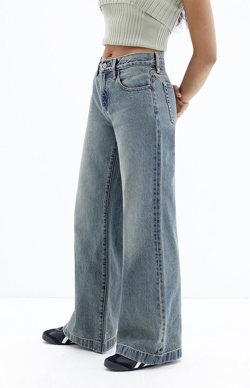 Lena Medium Indigo Tint Low Rise Super Baggy Jeans