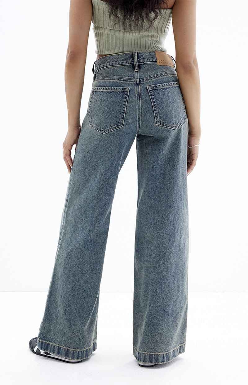 Lena Medium Indigo Tint Low Rise Super Baggy Jeans