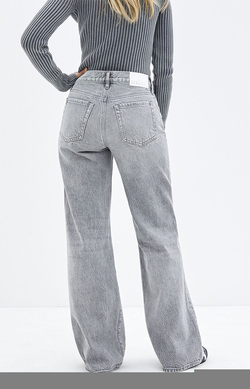 Lena Gray Low Rise Super Baggy Jeans