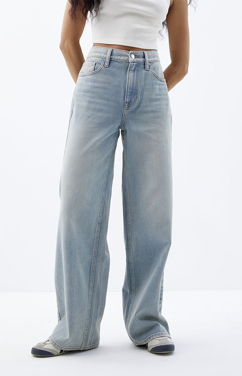Cali Light Indigo Tint Baggy Boyfriend Jeans