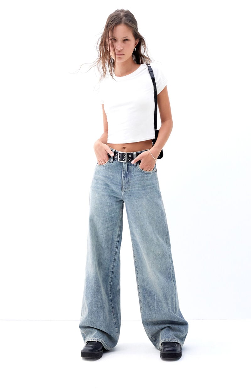 Jessie Medium Indigo High Waisted Baggy Jeans