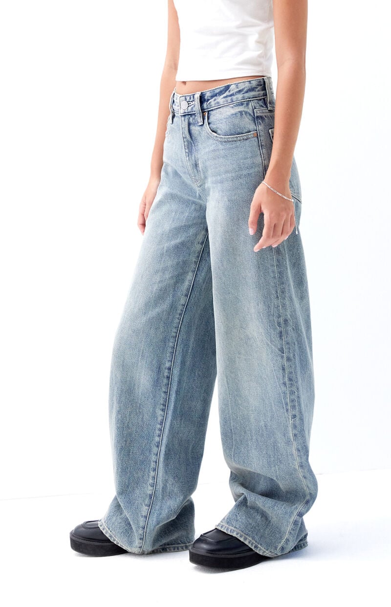 Jessie Medium Indigo High Waisted Baggy Jeans
