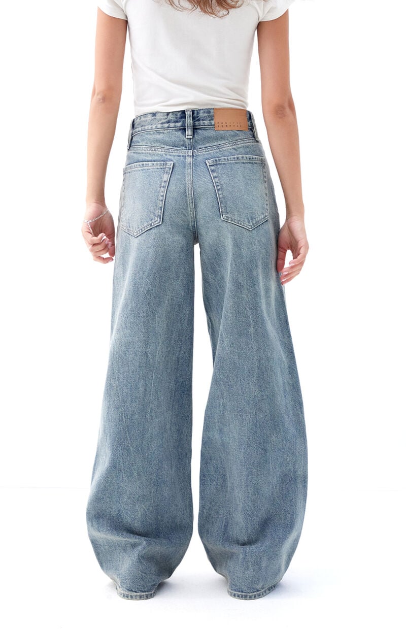 Jessie Medium Indigo High Waisted Baggy Jeans